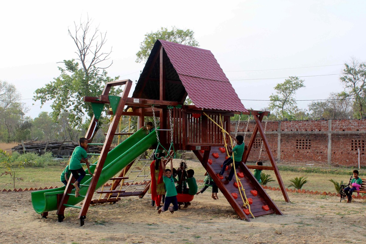 Loka's playground was handmade with love in India.